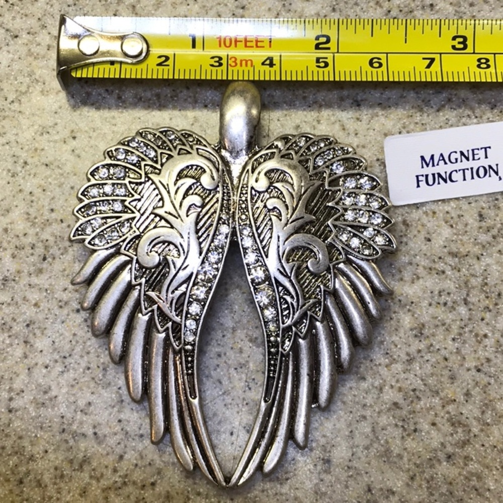 Angel Wings Pendant Silver /Black Tone - image 7